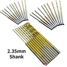 Image of 2.35mm Shank HSS Gold Cobalt Twrist Drill Bit Jobber For Hard Stainless Drilling