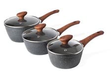 Image of Non Stick Saucepan Set With Lid  -Cookware Kitchen Set - By Nuovva