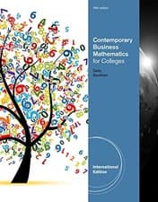 Image of Contemporary Business Mathematics for Colleges, International Edition (with Bin