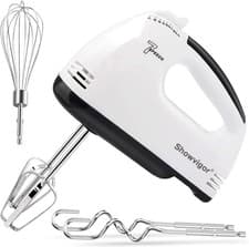 Image of 7-Speed Hand Electric Mixer, Stainless Steel Electric Hand Whisk, Electric Whisk