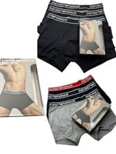 Image of Emporio Armani Men’s 3 Pack Cotton Stretch Trunks Boxer Briefs Underwear M-XL