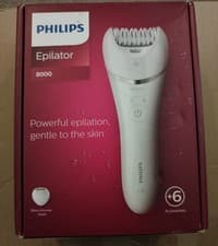 Image of Philips Series 8000 Epilator Wet/Dry, Cordless, BRE715-01, 6 Attachments, New..