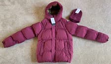Image of Jordan Essential Puffer Coat & Jordan Utility Beanie Cherrywood Red DQ7348 680 M