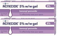 Image of 2 x Acnecide 5% Gel Benzoyl Peroxide - 30g