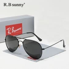 Image of New Ray-Ban RB3025 Aviator Sunglasses Gold Frame Glass Gradient Brown Lens 58mm!