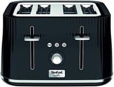 Image of Tefal TT760840 4-Slice Toaster LOFT 4 Extra Wide Slots High Lift 1700w BLACK