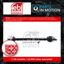 Image of Drive Shaft Front Right 181212 Febi Driveshaft 1K0407272EN 1K0407272JB Quality