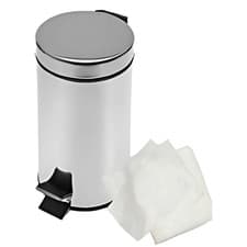 Image of White Economy Pedal Bin Liners 15ltr (280 x 430 x 430mm) (1x1000)