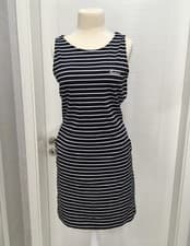 Image of NWT BARBOUR Dalmore blue/white dress UK10