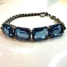 Image of Swarovski Blue Millenia Bracelet Octagon Cut 5671250 NEW RRP £199