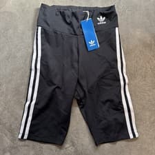 Image of Adidas Originals 3 Stripe Bike Shorts | Womens XS | Short Tights | Black/White