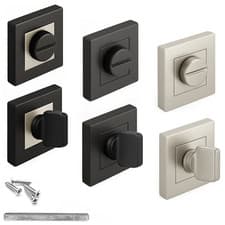 Image of Square Bathroom Thumb Turn Release Door Lock WC Privacy by Decoranddecor
