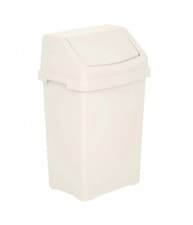 Image of 50 LITRE SQUARE PLASTIC SWING LID WASTE RUBBISH BIN FOR HOME OFFICE KITCHEN BIN