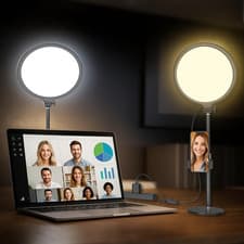 Image of Desk Ring Light with Stand, 10'' Desktop Video Conference Lights for Zoom Meetin