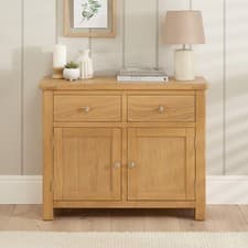 Image of Sideboard 2 Door 2 Drawer Marbury Oak Medium Storage Cabinet Furniture