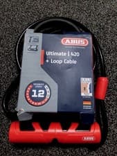 Image of ABUS Ultimate 420+ Loop Cable Bike D Lock New
