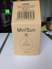 Image of MiniSun E17 2w Vintage Worded "Happy" Bulb Globe Clear 3000k