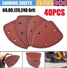 Image of 40PCS Mixed Mouse Sanding Sheets For Black and Decker Palm Sander Pads Sandpaper