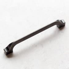 Image of Pewter Iron Cupboard Handles Antique D Pulls 128mm & 320mm Rustic Bedroom Drawer