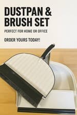 Image of Dustpan and Brush Set – Soft Bristles, Rubber Edge, Easy Floor Cleaning