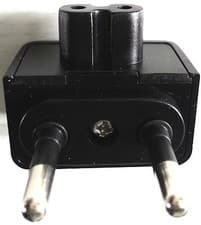 Image of 2 Pin Euro Mains Plug to IEC C7 Figure 8 type AC Power Adaptor, Wall Charger