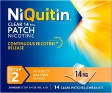 Image of Niquitin Clear 14mg Step 2 14 Patches Quit Stop Smoking Fast Expiry 12.2028