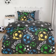 Image of Football Duvet Cover Quilt Bedding Set Pillowcase Reversible Kids Single Double