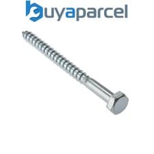 Image of ForgeFix 10CS10200 Coach Screw Hexagon Head Single Thread ZP M10 x 200mm Bag 10