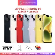 Image of Apple iPhone 14 5G 128GB/256GB Unlocked iOS Smartphone All Colours Pristine A+