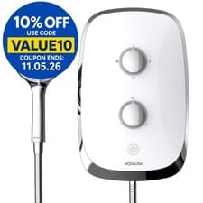 Image of Aqualisa eMotion 10.5kW Electric Shower - Arctic White MOWC105