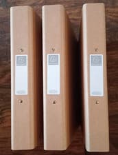 Image of 3 Pack Of Exacompta Paris A4 Kraft 2R 40mm Spine Edge Ring Binders New In Box
