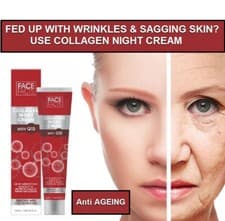 Image of Anti Ageing Q10 Face Lift Night Cream Anti Wrinkle, Plumper Skin Firming 50ml