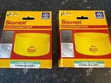 Image of Starrett Fast Extra Cobalt 111mm Bi-Metal Hole saw 2 OFF FCH0438 2 OFF