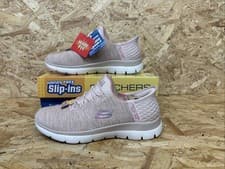 Image of Skechers Size 4.5 UK Summits Slip Ins Dazzling Haze Wide Fit Rose Brand New 9C