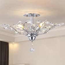 Image of Vintage K9 Clear Crystal Chandeliers Ceiling Lighting Pendant Lighting Flush