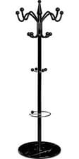 Image of Coat Stand Hat Clothes Jacket Umbrella Free Standing Rack Hanger Marble 14 Hooks