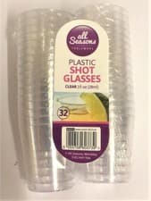 Image of Clear 32 Pack Reusable Shot Glasses 28 ml Party Bar Events Vodka & Cocktails