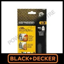Image of Black & Decker X39097 Piranha Mesh Sanding Sheet Multi Sanders 120g Pack of 3