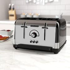 Image of Morphy Richards 240331 Venture Retro 4 Slice Toaster - Black