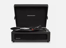 Image of Crosley Voyager Bluetooth Turntable Portable Vinyl Record Player Black NEW