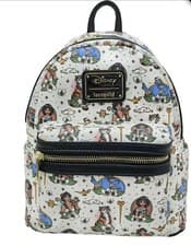 Image of Loungefly Disney’s Aladdin Tattoo AOP Mini Backpack Exclusive NWT