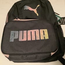 Image of PUMA Girl’s Youth Black ,Pink ,Yellow DUO Combo Backpack.