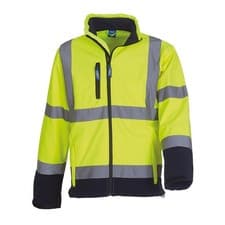 Image of Yoko Mens Hi-Vis Sofshell Jacket BC1246