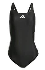 Image of adidas 3-Stripes C-Back Swimsuit Women - black/white JN8118- Size 32