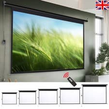Image of 72/84/92/100/120 inch Electric/Manual Pull-Down Projector Screen Home Cinema F