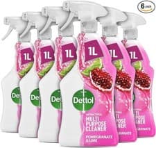 Image of Dettol Power (1 LITRE X 6 PACKS) Fresh Pomegranate Multi Purpose Cleaner 3007938