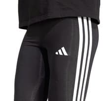 Image of Adidas Essentials 3-Stripes Leggings Womens High Rise Cotton Tight Fit