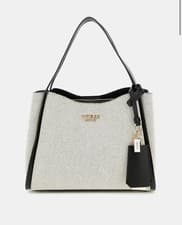 Image of Guess Nicolette Canva Mini Shoulder Bag Brand New
