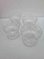 Image of 4 Waterford Crystal Lismore Glass Desert Bowls With Stem D 10.5 cm H 9.5 cm