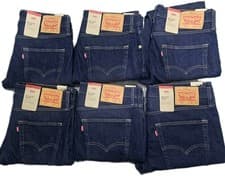 Image of Levis 512 Mens Slim Taper Fit Stretch Indigo Blue Jeans W32 W34 W36